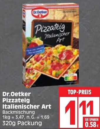 Edeka Dr.Oetker Pizzateig Italienischer Art 320g Packung Angebot