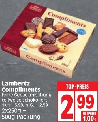 Edeka Lambertz Compliments 500 g Packung Angebot