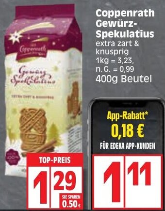Edeka Coppenrath Gewürz-Spekulatius 400 g Beutel Angebot