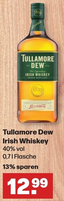 Handelshof Tullamore Dew Irish Whiskey 0,7 L Flasche Angebot