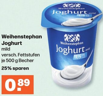 Handelshof Weihenstephan Joghurt mild 500 g Becher Angebot