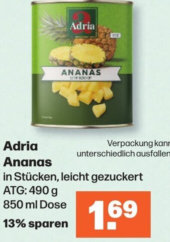 Handelshof Adria Ananas 850 ml Dose Angebot