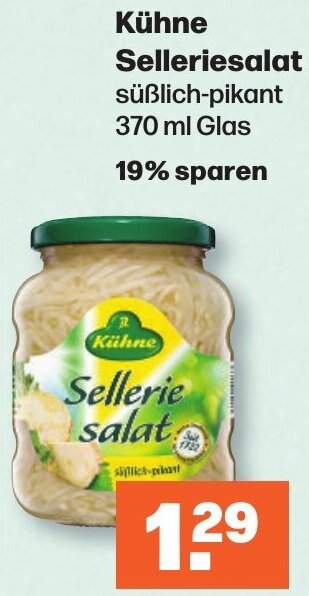 Handelshof Kühne Selleriesalat 370 ml Glas Angebot