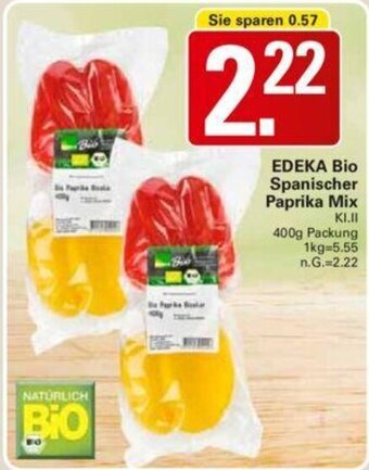 WEZ EDEKA Bio Spanischer Paprika Mix 400 g Packung Angebot