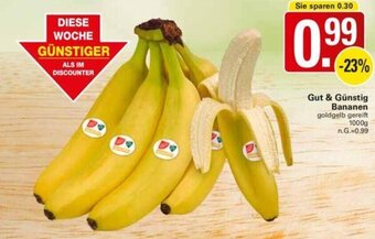 WEZ Gut & Günstig Bananen 1000 g Angebot