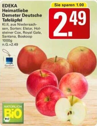 WEZ EDEKA Heimatliebe Demeter Deutsche Tafeläpfel 1000 g Angebot