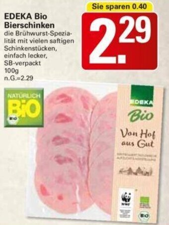 WEZ EDEKA Bio Bierschinken 100 g Angebot