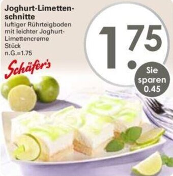 WEZ Schäfer's Joghurt Limettenschnitte Angebot