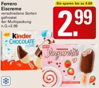 WEZ Ferrero Eiscreme 4er Multipackung Angebot