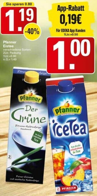 WEZ Pfanner Eistee 2Ltr. Packung Angebot