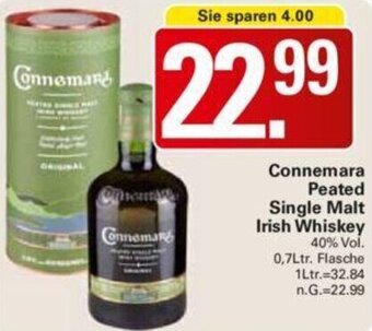 WEZ Connemara Peated Single Malt Irish Whiskey 0,7Ltr. Flasche Angebot