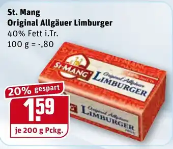 REWE St. Mang Original Allgäuer Limburger 200g Angebot