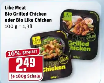 REWE Like Meat Bio Grilled Chicken oder Bio Like Chicken 180g Angebot