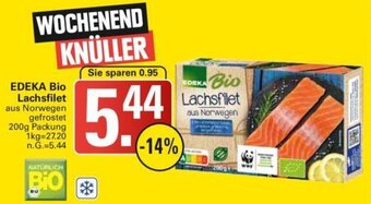 WEZ EDEKA Bio Lachsfilet 200 g Packung Angebot