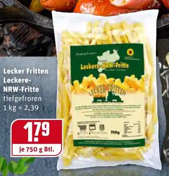 REWE Lecker Fritten Leckere NRW Fritte 750g Btl. Angebot