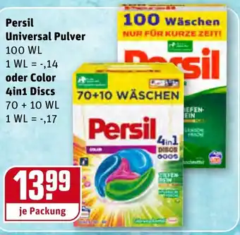 REWE Persil Universal Pulver oder Color 4in1 Discs Angebot