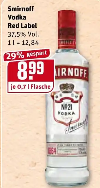 REWE Smirnoff Vodka Red Label 0,7L Angebot