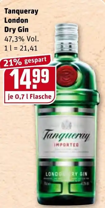 REWE Tanqueray London Dry Gin 0,7L Angebot