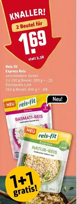 REWE Reis Fit Express Reis 2x250g Beutel Angebot