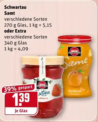 REWE Schwartau Samt 270g oder Extra 340g Angebot