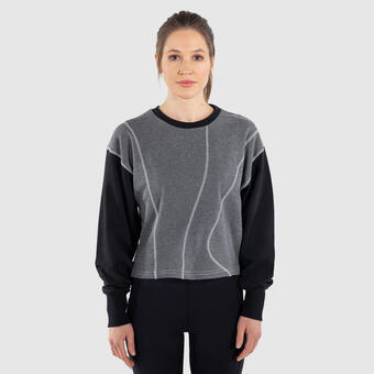 Decathlon Damen sweater lola grau/schwarz für sport & freizeit Angebot