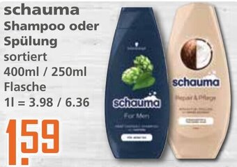 Klaas und Kock schauma Shampoo oder Spülung 400 ml/250 ml Flasche Angebot