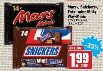 AEZ Mars, Snickers, Twix oder Milky Way Minis 275g Angebot