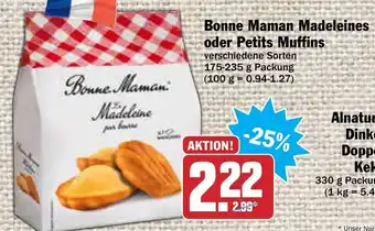 AEZ Bohne Maman Madeleines oder Petits Muffins 175-235g Angebot