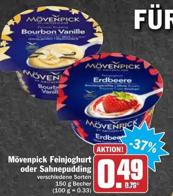 AEZ Mövenpick Feinjoghurt oder Sahnepudding 150g Becher Angebot