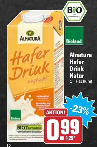 AEZ Alnatura Hafer Drink Natur 1L Angebot