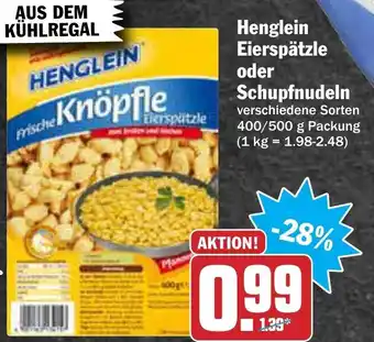 AEZ Henglein Eierspätzle oder Schupfnudeln 400/500g Angebot