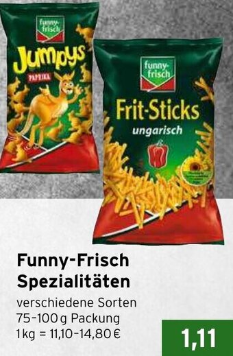 CAP Markt Funny-Frisch Spezialitäten 75-100 g Packung Angebot