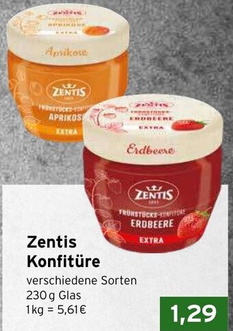 CAP Markt Zentis Konfitüre 230 g Glas Angebot