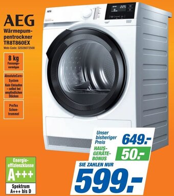Expert AEG Wärmepumpentrockner TR8T860EX Angebot