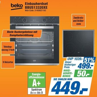 Expert beko Einbauherdset BBUS13320XE Angebot