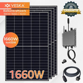 Netto Marken-Discount 1660w / 1600 w balkonkraftwerk photovoltaik solaranlage wifi smart Angebot
