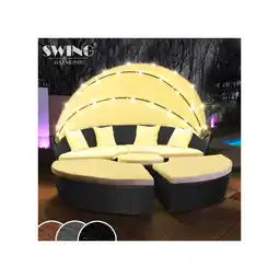 Netto Marken-Discount Swing&harmonie led - sonneninsel rattan lounge polyrattan sitzgruppe liege insel inkl. abdeckcover - versch. ausführungen Angebot
