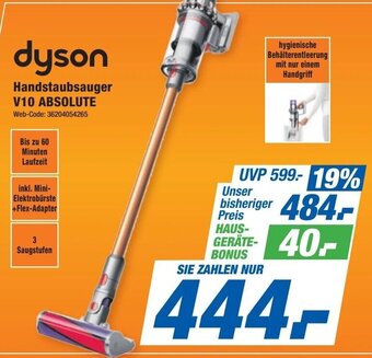 Expert dyson Handstaubsauger V10 ABSOLUTE Angebot