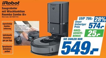 Expert iRobot Saugroboter mit Wischfunktion Roomba Combo i8+ Angebot