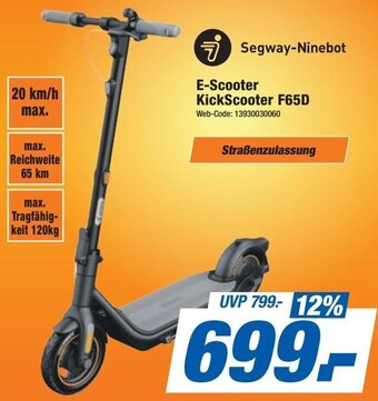 Expert Segway-Ninebot E-Scooter KickScooter F65D Angebot