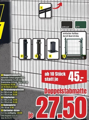 B1 Discount Baumarkt Doppelstabmatte Angebot