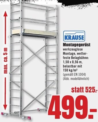 B1 Discount Baumarkt KRAUSE Montagegerüst Angebot