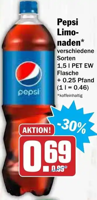 AEZ Pepsi Limonaden 1,5L Angebot