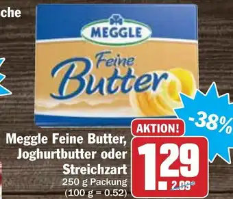 Hit Meggle Feine Butter, Joghurtbutter oder Streichzart 250g Angebot