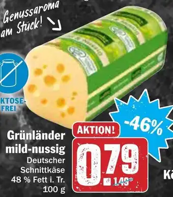 Hit Grünländer mild nussig 100g Angebot