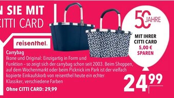 CITTI Markt reisenthel Carrybag Angebot