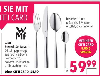 CITTI Markt WMF Besteck Set Boston 24-teilig Angebot