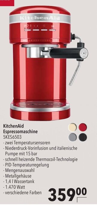 CITTI Markt KitchenAid Espressomaschine 5KES6503 Angebot