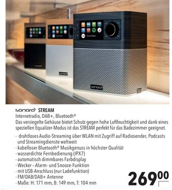 CITTI Markt sonoro STREAM Internetradio, DAB+, Bluetooth Angebot