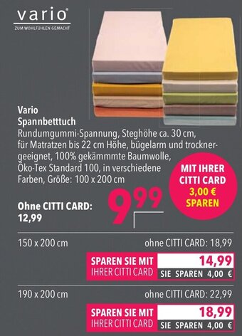 CITTI Markt Vario Spannbetttuch Angebot
